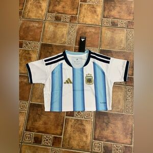 Adidas Argentina 2026 World Cup Women’s Cropped Jersey size M